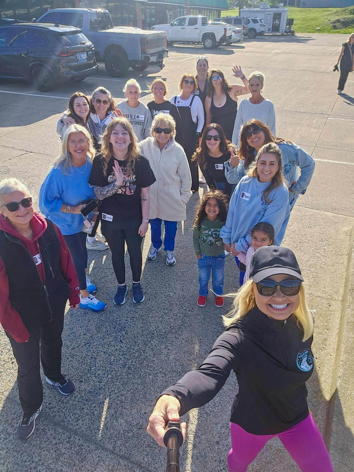 Community group selfie at the Haute Mile walk